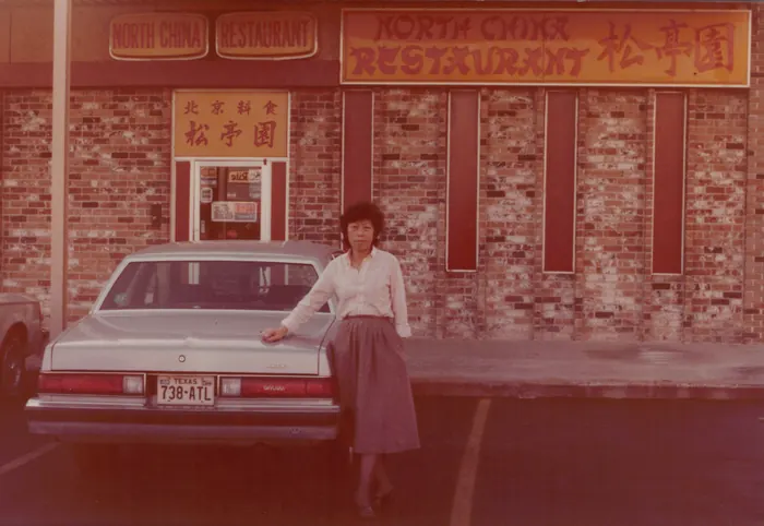 Grandma Lan Fan Wu outside the original North China